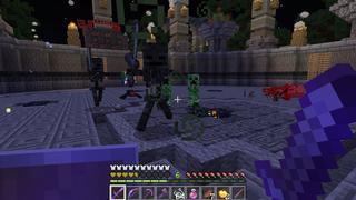 Screenshot of the Minecraft Bedrock Marketplace product Hacker Battle Arena created by Pixelusion.