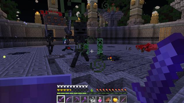 Screenshot of the Minecraft Bedrock Marketplace product Hacker Battle Arena created by Pixelusion.