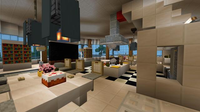 Screenshot of the Minecraft Bedrock Marketplace product Hacker Mansion created by Pixelusion.