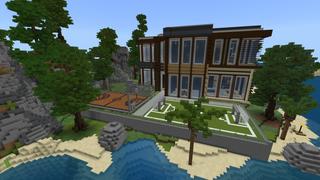 Screenshot of the Minecraft Bedrock Marketplace product Hacker Millionaire Mansion created by Pixelusion.