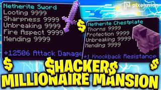 Thumbnail of the Minecraft Bedrock Marketplace product Hacker Millionaire Mansion created by Pixelusion.