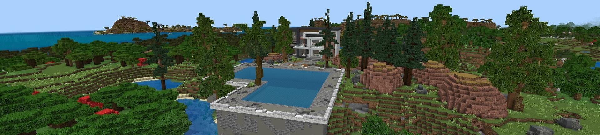 Panorama of the Minecraft Bedrock Marketplace product Hacker Weapons created by Pixelusion.