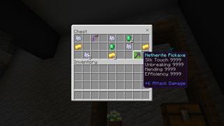 Screenshot of the Minecraft Bedrock Marketplace product Hacker Weapons created by Pixelusion.