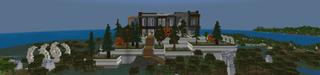Panorama of the Minecraft Bedrock Marketplace product Halloween Mansion created by Pixelusion.