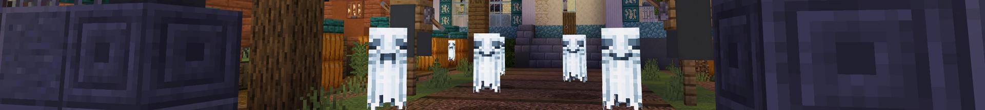 Panorama of the Minecraft Bedrock Marketplace product Haunted City created by Pixelusion.