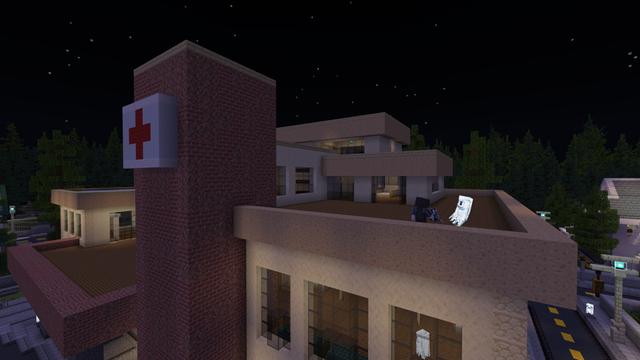 Screenshot of the Minecraft Bedrock Marketplace product Haunted City created by Pixelusion.