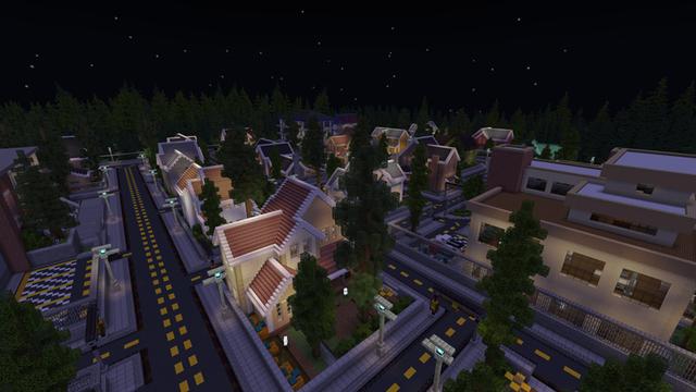 Screenshot of the Minecraft Bedrock Marketplace product Haunted City created by Pixelusion.
