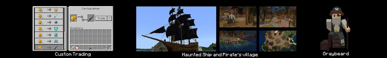Panorama of the Minecraft Bedrock Marketplace product Haunted Ship created by Pixelusion.