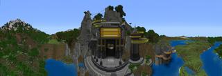 Panorama of the Minecraft Bedrock Marketplace product Hidden Superhero Base created by Pixelusion.