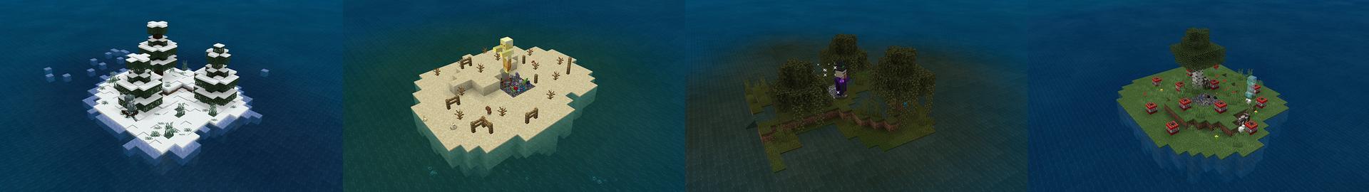 Panorama of the Minecraft Bedrock Marketplace product Infinity Lucky Mobs created by Pixelusion.