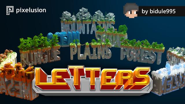 Thumbnail of the Minecraft Bedrock Marketplace product Letras created by Pixelusion.