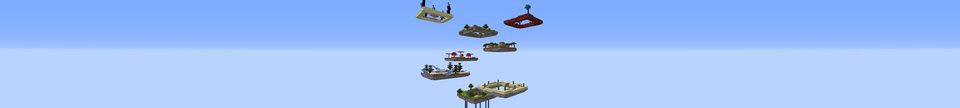 Panorama of the Minecraft Bedrock Marketplace product Levels Skyblock created by Pixelusion.