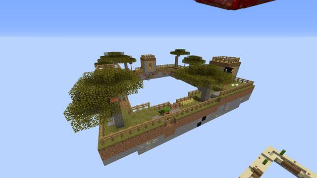 Screenshot of the Minecraft Bedrock Marketplace product Levels Skyblock created by Pixelusion.