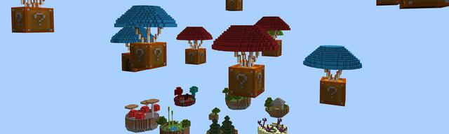 Panorama of the Minecraft Bedrock Marketplace product Lucky Airdrop Skyblock created by Pixelusion.