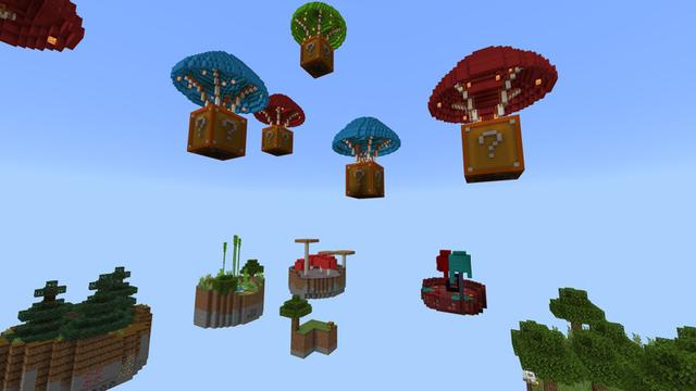 Screenshot of the Minecraft Bedrock Marketplace product Lucky Airdrop Skyblock created by Pixelusion.
