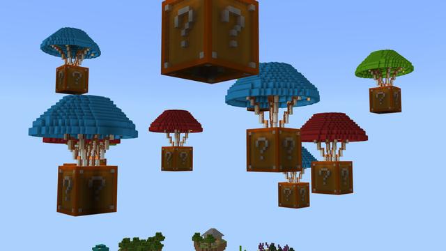 Screenshot of the Minecraft Bedrock Marketplace product Lucky Airdrop Skyblock created by Pixelusion.