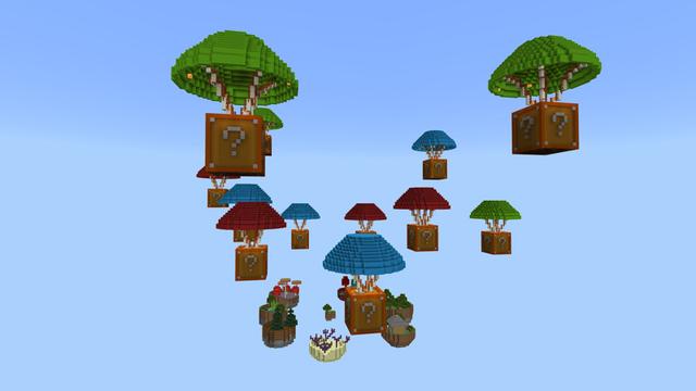 Screenshot of the Minecraft Bedrock Marketplace product Lucky Airdrop Skyblock created by Pixelusion.