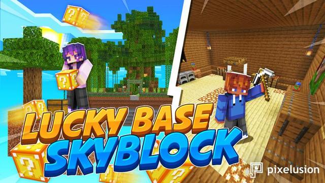 Thumbnail of the Minecraft Bedrock Marketplace product Lucky Base Skyblock created by Pixelusion.