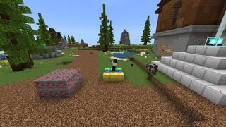 Screenshot of the Minecraft Bedrock Marketplace product Lucky Block Battle created by Pixelusion.