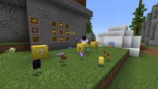 Screenshot of the Minecraft Bedrock Marketplace product Lucky Block Battle created by Pixelusion.