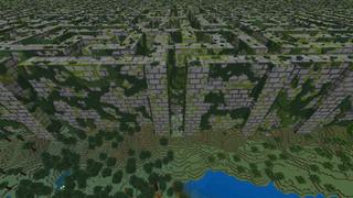 Screenshot of the Minecraft Bedrock Marketplace product Lucky Block Maze Escape created by Pixelusion.