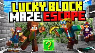 Thumbnail of the Minecraft Bedrock Marketplace product Lucky Block Maze Escape created by Pixelusion.