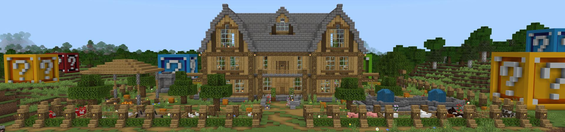 Panorama of the Minecraft Bedrock Marketplace product Lucky Block Paradise created by Pixelusion.