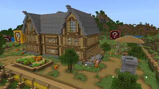 Screenshot of the Minecraft Bedrock Marketplace product Lucky Block Paradise created by Pixelusion.