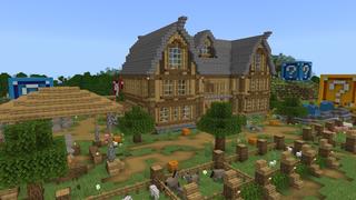 Screenshot of the Minecraft Bedrock Marketplace product Lucky Block Paradise created by Pixelusion.