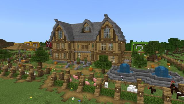 Screenshot of the Minecraft Bedrock Marketplace product Lucky Block Paradise created by Pixelusion.