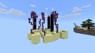 Screenshot of the Minecraft Bedrock Marketplace product Lucky Block Skyblock created by Pixelusion.