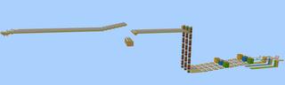 Panorama of the Minecraft Bedrock Marketplace product Lucky Block Speedrun created by Pixelusion.