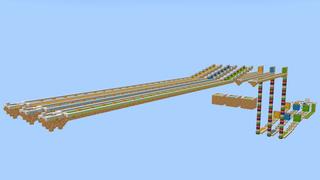 Screenshot of the Minecraft Bedrock Marketplace product Lucky Block Speedrun created by Pixelusion.