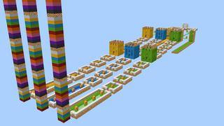 Screenshot of the Minecraft Bedrock Marketplace product Lucky Block Speedrun created by Pixelusion.
