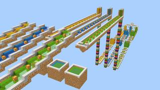 Screenshot of the Minecraft Bedrock Marketplace product Lucky Block Speedrun created by Pixelusion.