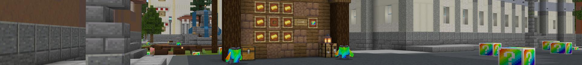 Panorama of the Minecraft Bedrock Marketplace product Lucky Block created by Pixelusion.