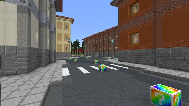 Screenshot of the Minecraft Bedrock Marketplace product Lucky Block created by Pixelusion.