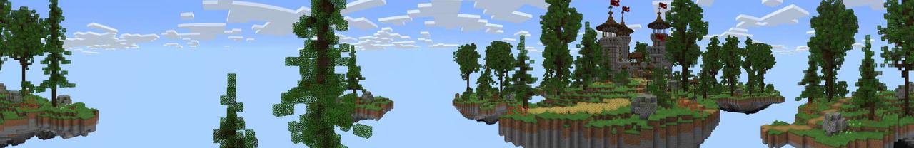 Panorama of the Minecraft Bedrock Marketplace product Medieval Skyblock created by Pixelusion.