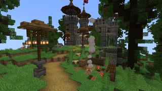 Screenshot of the Minecraft Bedrock Marketplace product Medieval Skyblock created by Pixelusion.