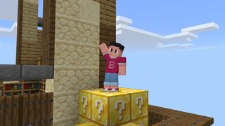 Screenshot of the Minecraft Bedrock Marketplace product Mega Lucky Castle created by Pixelusion.
