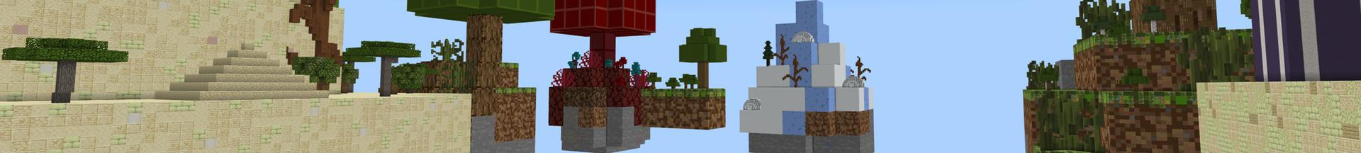 Panorama of the Minecraft Bedrock Marketplace product Mega Skyblock created by Pixelusion.
