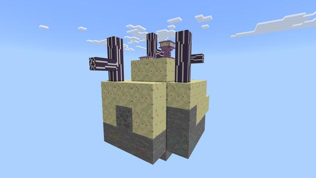 Screenshot of the Minecraft Bedrock Marketplace product Mega Skyblock created by Pixelusion.