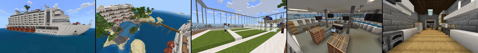 Panorama of the Minecraft Bedrock Marketplace product Millionaire Cruise created by Pixelusion.
