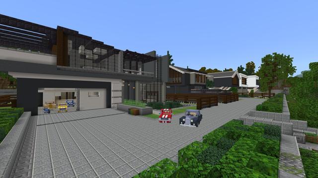 Screenshot of the Minecraft Bedrock Marketplace product Millionaire Lake Mansions created by Pixelusion.