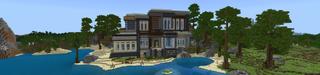 Panorama of the Minecraft Bedrock Marketplace product Millionaire Modern Mansion created by Pixelusion.