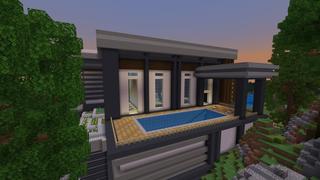 Screenshot of the Minecraft Bedrock Marketplace product Millionaire Modern Mansion created by Pixelusion.