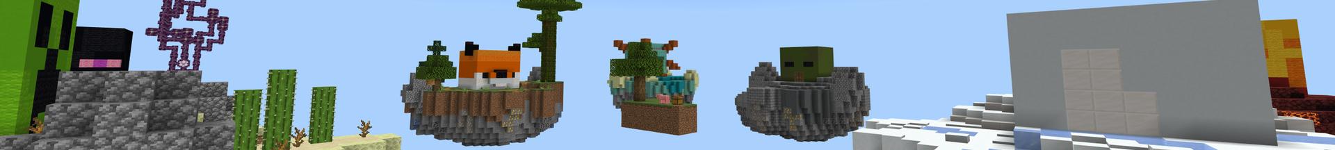 Panorama of the Minecraft Bedrock Marketplace product Mob Heads Skyblock created by Pixelusion.