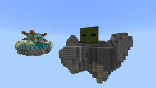 Screenshot of the Minecraft Bedrock Marketplace product Mob Heads Skyblock created by Pixelusion.