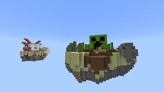 Screenshot of the Minecraft Bedrock Marketplace product Mob Heads Skyblock created by Pixelusion.