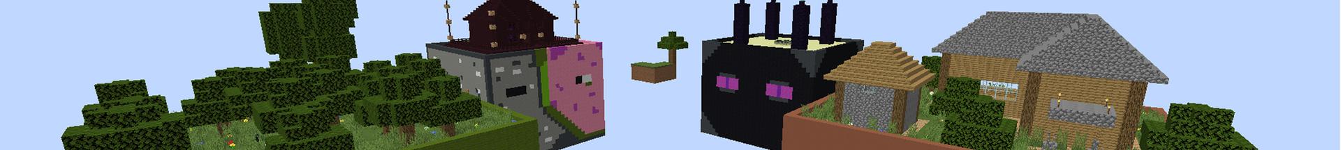Panorama of the Minecraft Bedrock Marketplace product Mob Skulls Skyblock created by Pixelusion.